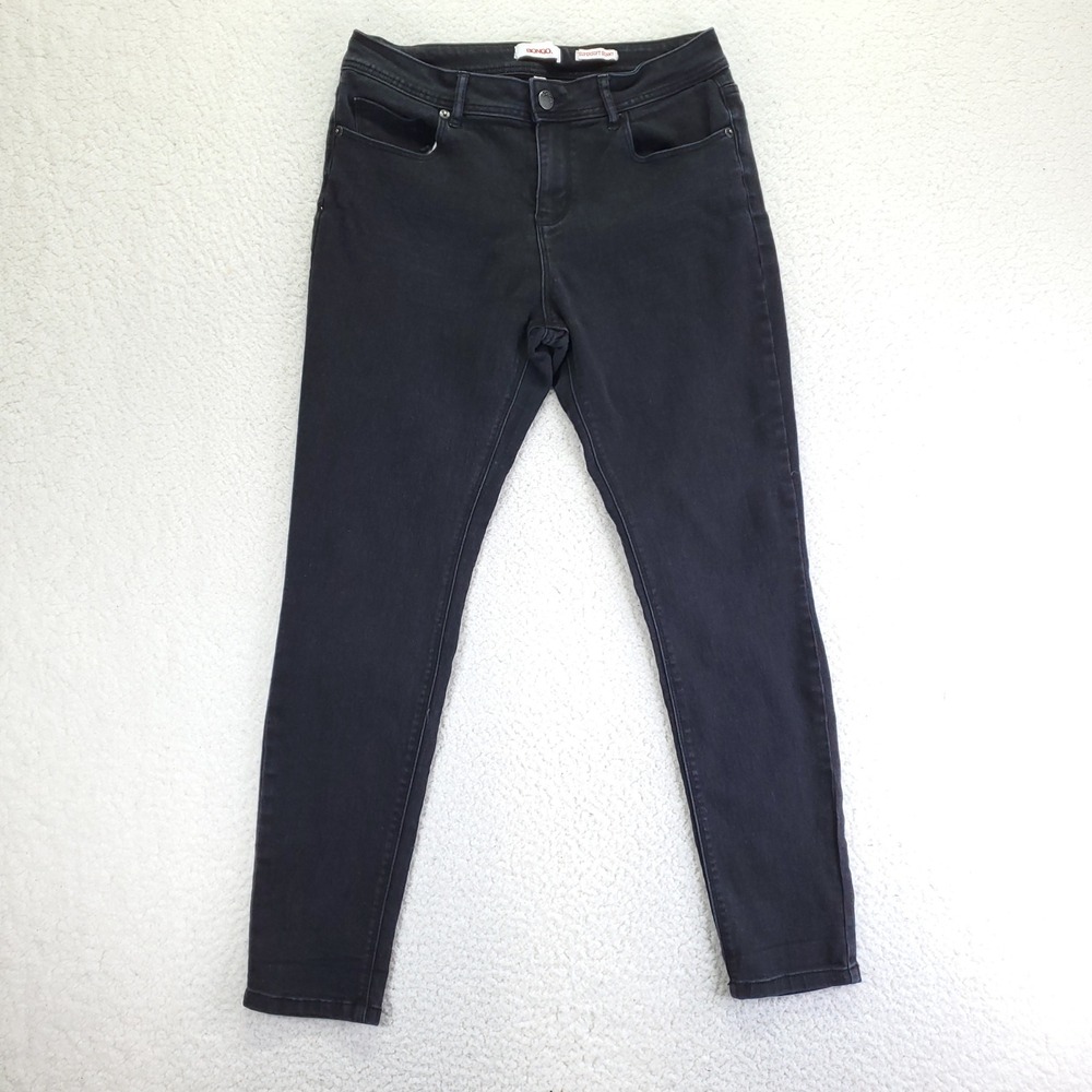 Bongo Supersoft Skinny‎ Jeans Womens 10 Black Mid Rise Stretch Denim Pants